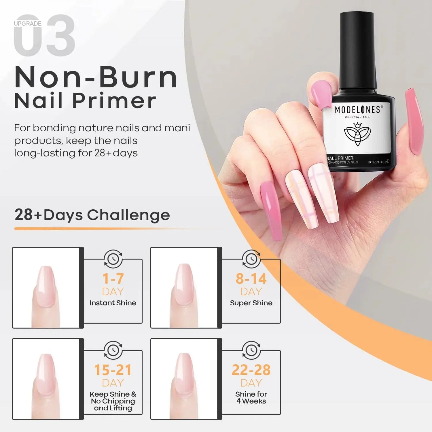 Nail Primer with Top & Base Coat Set 10ml - Image 5