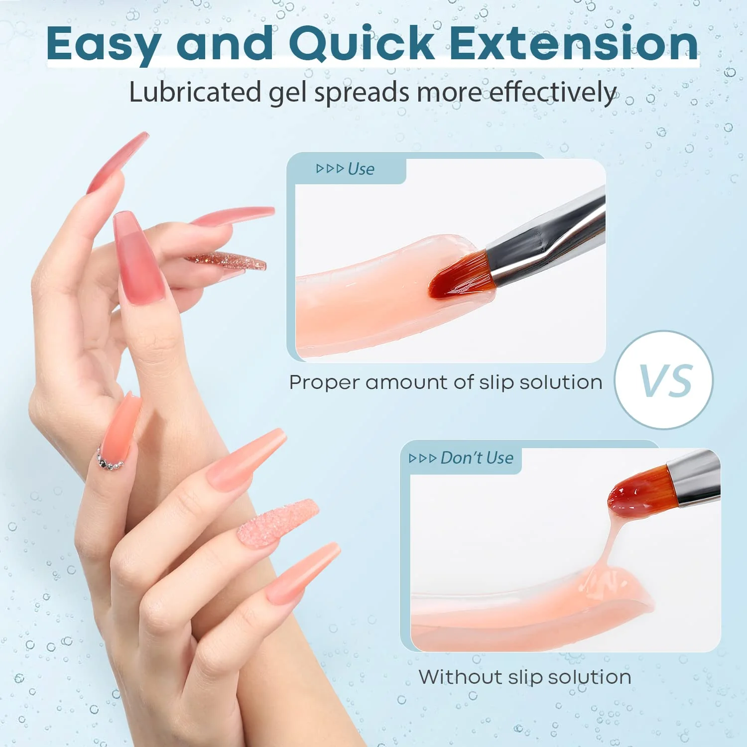 Slip Solution 120ml Dual Head Brush Set For Poly Nail Extension Gel - Image 4
